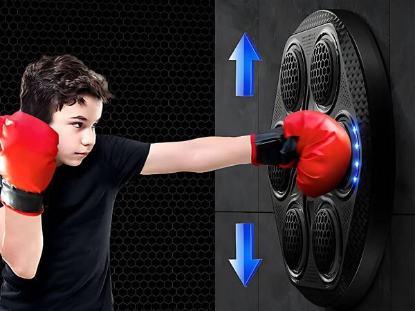 Boxing shield box trainer mma music usb bluetooth + boxing gloves