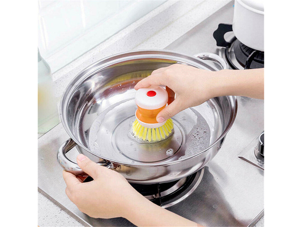 Brush kitchen dishwasher liquid dispenser