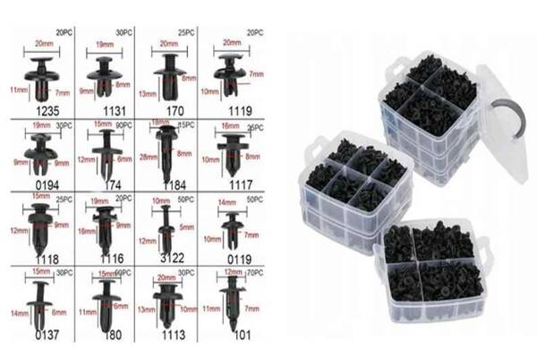 CAR UPHOLSTERY CLIPS 620 PCS (18)