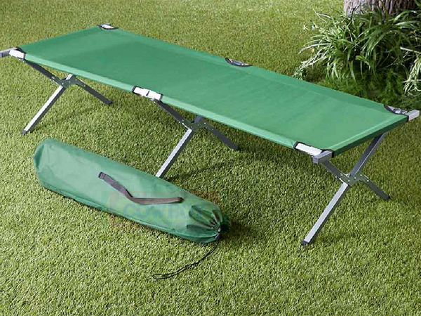 Canoe camping bed, folding chaise longue