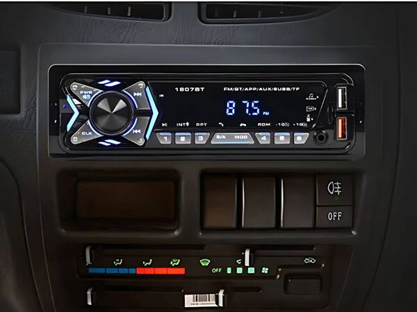 Car radio bluetooth usb aux sd 1-din speakerphone remote control