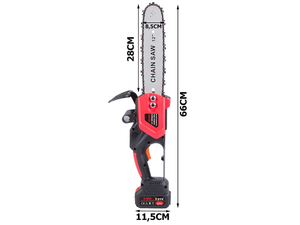 Chain saw battery-powered 1200w 2x acu