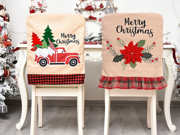 Chair back cover christmas decoration christmas decoration decoration