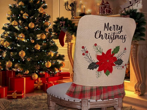 Chair back cover christmas decoration christmas decoration decoration