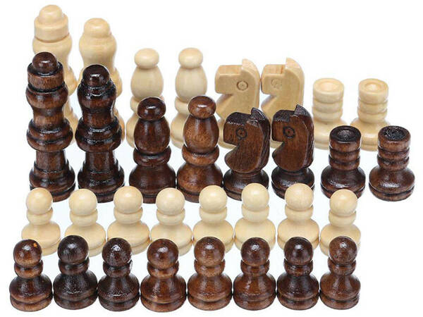 Chess game checkers triktrak large wooden 3in1