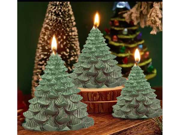 Christmas tree candle christmas box candle decorative