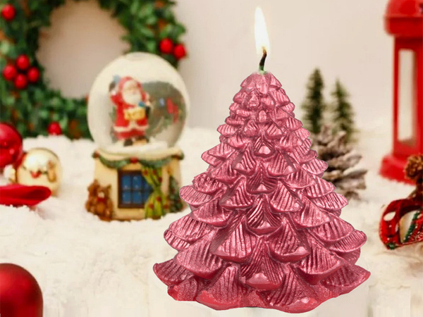 Christmas tree candle christmas box candle decorative