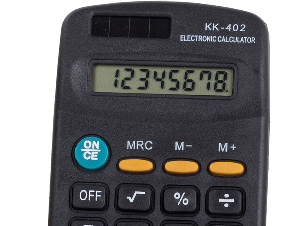 Classic pocket calculator 8 digits basic