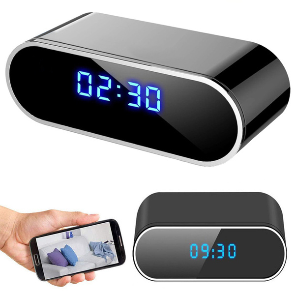 Clock with hidden camera spy wifi alarm clock mini