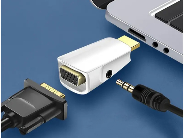 Converter adapter from hdmi to vga d-sub audio mini jack