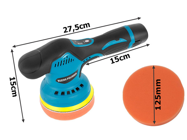 Cordless car polisher with speed regulation + sponge set 380w