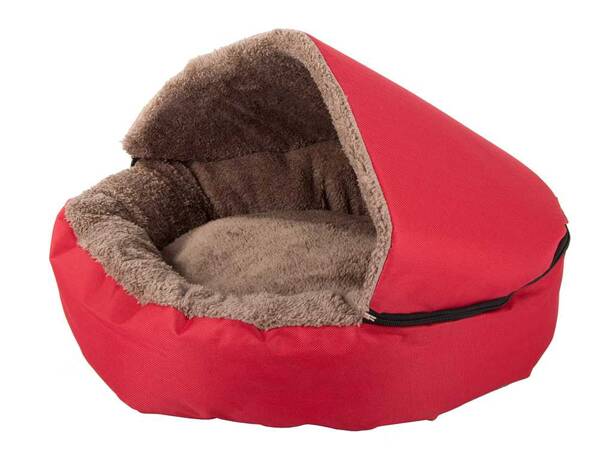 DOG CAT BED RED HOUSE (25) GAB_C