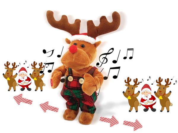 Dancing singing carol christmas reindeer christmas plush