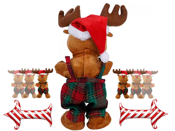 Dancing singing carol christmas reindeer christmas plush