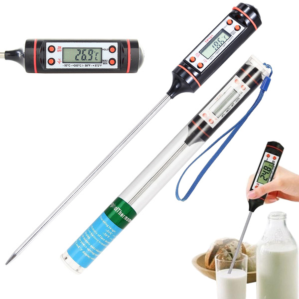 Digital LCD Kitchen Thermometer Probe Meat Wine