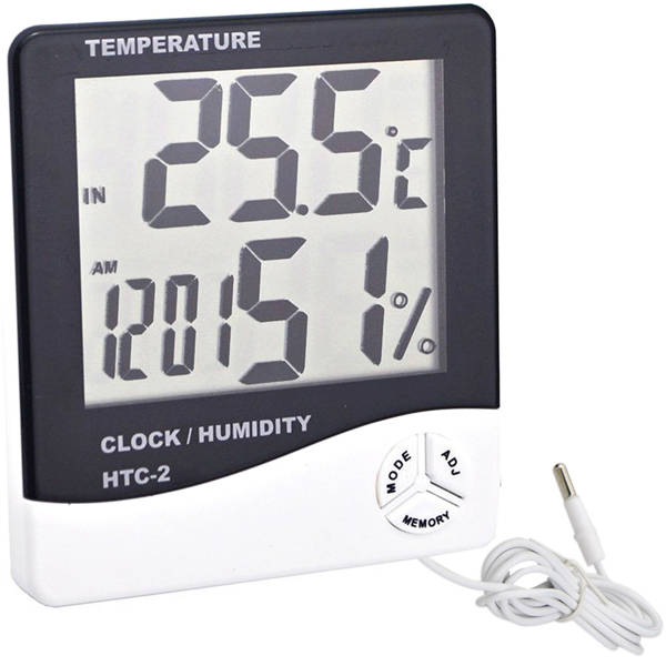Digital lcd thermometer internal date alarm