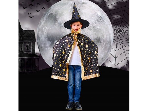 Disguise wizard costume halloween cape hat