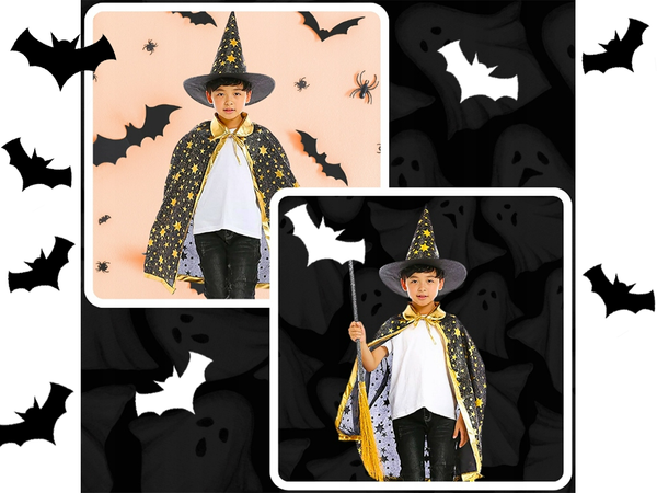 Disguise wizard costume halloween cape hat