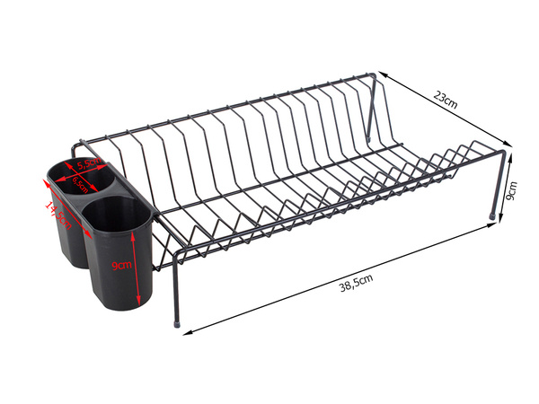 Dish drainer stand upright metal dryer