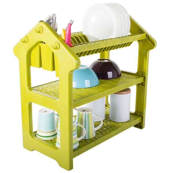 Dish drying rack drainer 3 tiers large