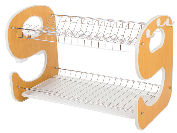 Dishwasher drying rack double-decker