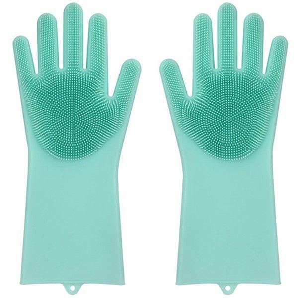 Dishwashing gloves silicone kitchen scrubber