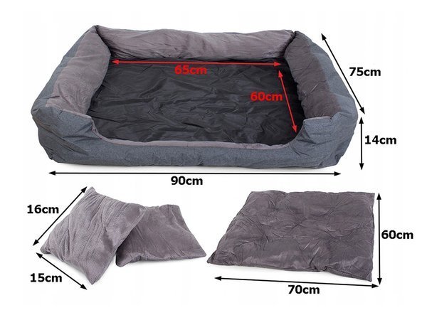 Dog legs bedding waterproof 90x75 xxl