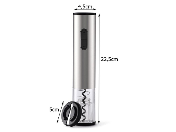 Electric corkscrew wine opener cutter led