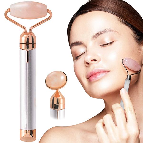 Electric quartz vibrating face massager