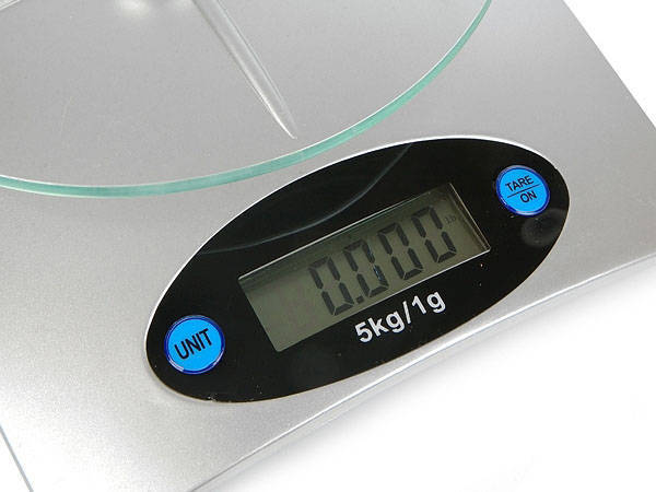 Electronic glass kitchen waiter 5 kg / 1g lcd