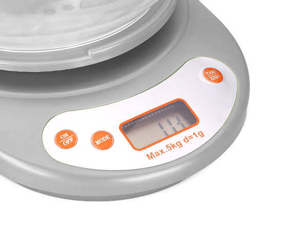 Electronic kitchen scale with a bowl 5 kg lcd