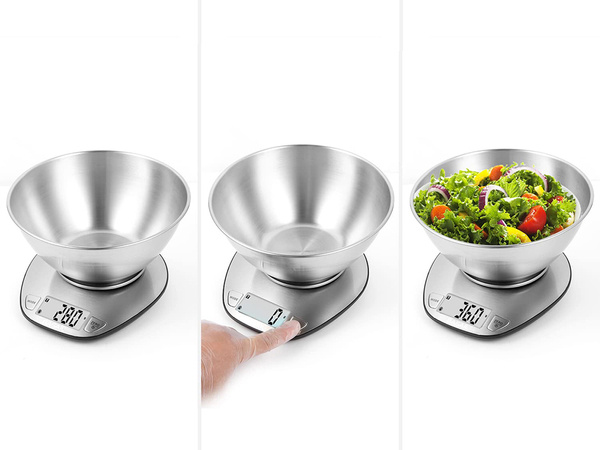 Electronic kitchen waiter with 5kg/1g digital precision metal balance