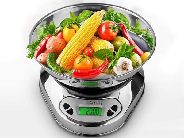 Electronic kitchen waiter with 5kg/1g digital precision metal balances