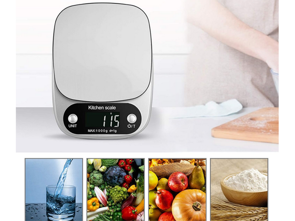 Electronic kitchen weights lcd household accurate precision up to 10kg 1g