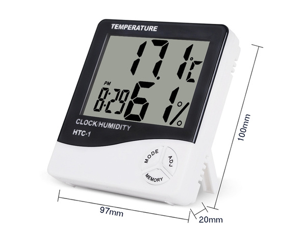 Electronic thermometer clock date weather station