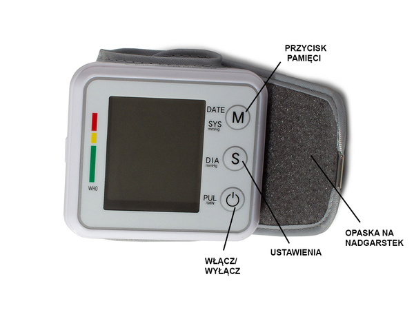 Electronic wrist blood pressure monitor lcd case