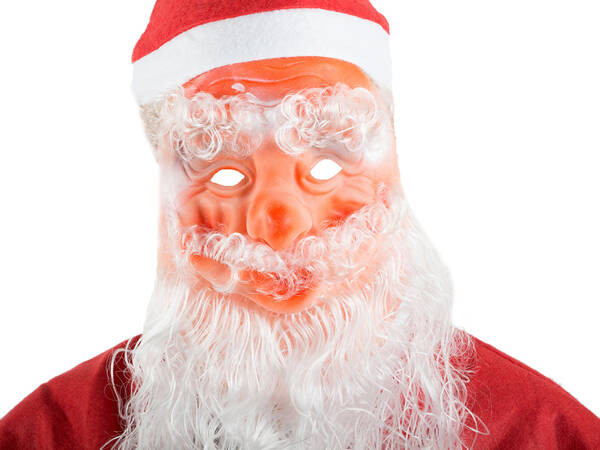 Father christmas mask beard star hat