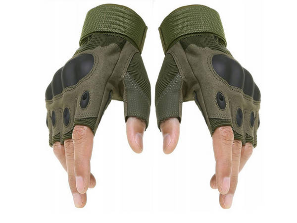 Fingerless tactical gloves military survival xl
