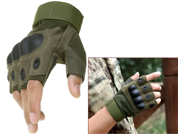 Fingerless tactical gloves military survival xl