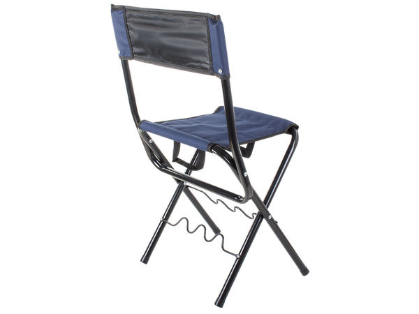 Fishing chair backrest with rod holder