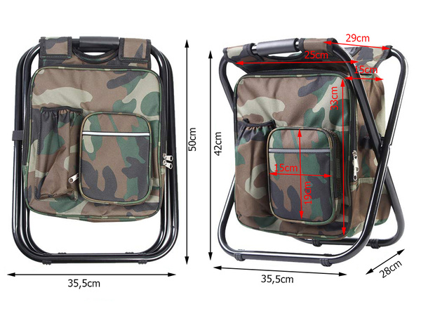 Fishing chair with backpack folding bag 3in1