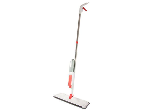 Flat mop with washer spray for floor cleaning