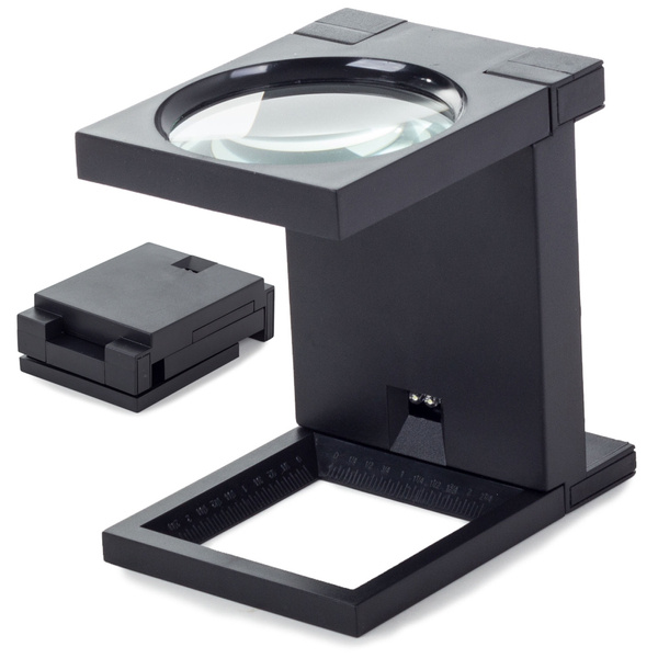 Folding Jewelry Magnifier With Scale For Reading Led