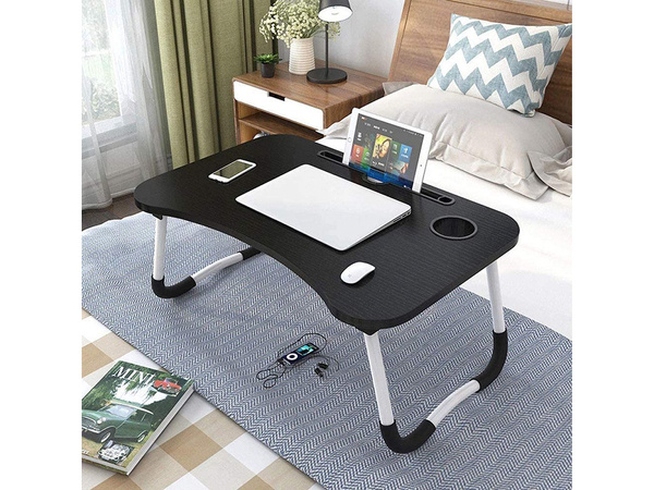 Folding laptop table for bed stand