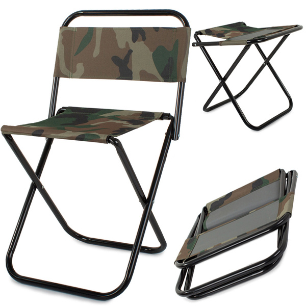 Folding tourist chair with backrest