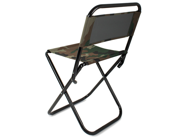 Folding tourist chair with backrest