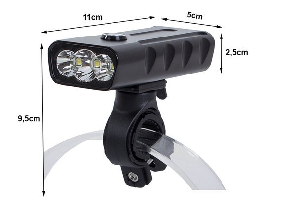 Front bike light led cree xm-l t6