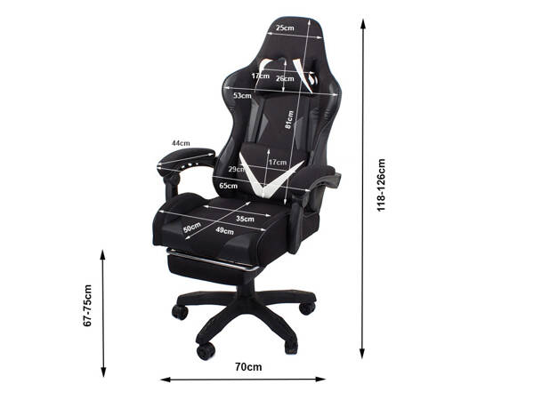 Gaming chair for rotary players bubble black