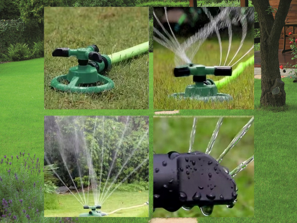 Garden grass sprinkler rotary 360° adjustable garden grass waterer