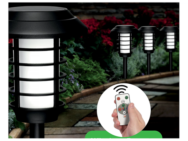 Garden lamp solar torch lantern rgb remote control